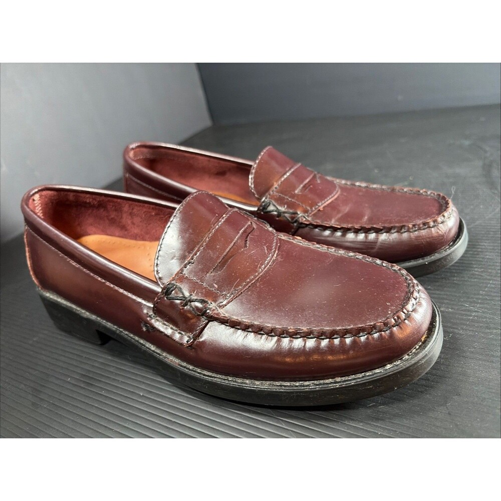 Weejuns Bass Katherine II Shoes Womens 8 M Brown Leather Penny Loafer Slip On